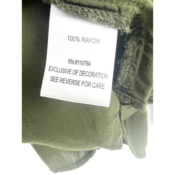 One World Live and Let Live Y2K Size Small Green Boho Fairycore Top - Picture 9 of 9